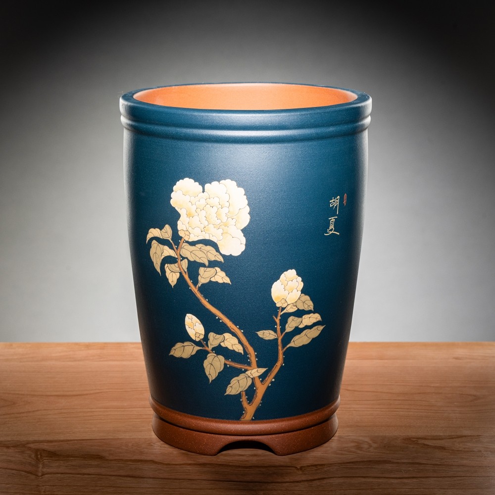 清仓促销名家胡鹏全手工制作全手工精细泥绘收藏把玩原矿兰花赏盆,鲜花速递/花卉仿真/绿植园艺,花盆,淘宝优惠券,粉丝福利购,淘宝优惠卷