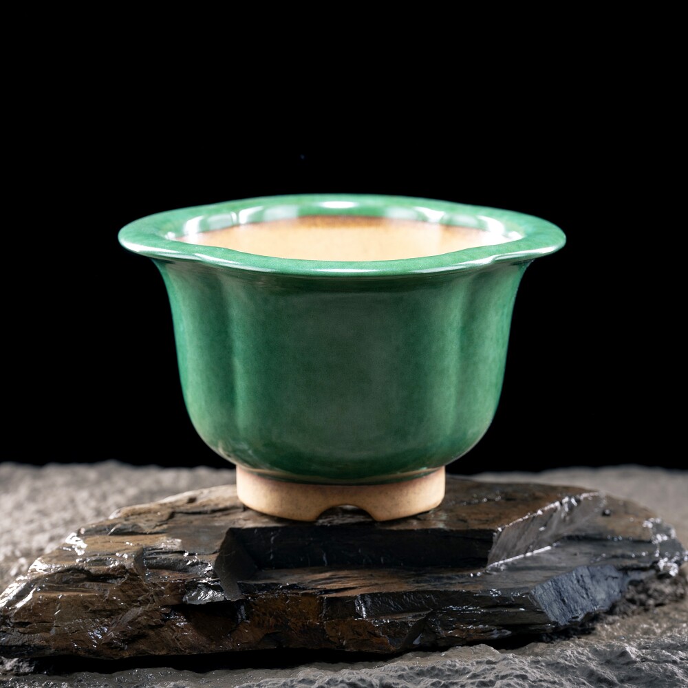 慕古名家秦夕洪新款金兔绿釉蓝釉红均釉传统明清民国宜兴紫砂花盆