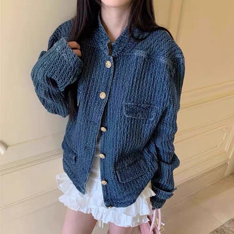 Ranwear小众肌理感牛仔小香外套