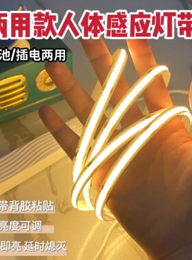 电池或者插电低压cob灯带免布线