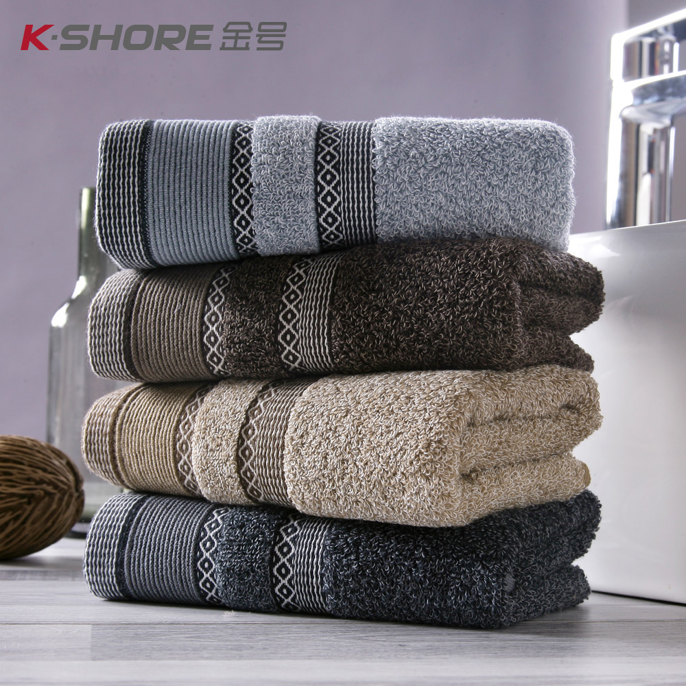 金号毛巾纯棉面巾提缎素色欧式