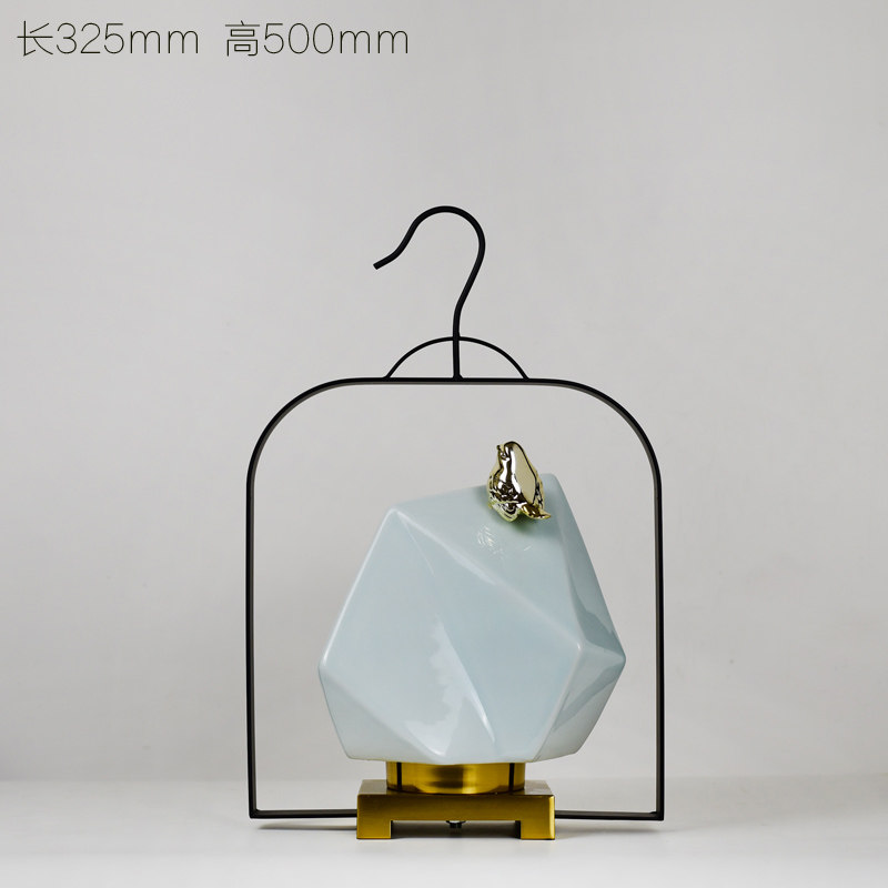 新中式客厅软装艺术摆设玄关创意陶瓷饰品门厅几何抽象山陶瓷摆件