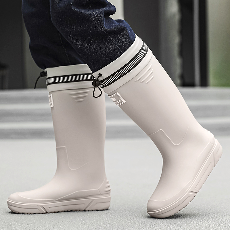 高筒男士厚底雨靴防臭防水防滑