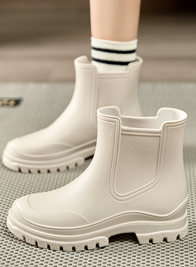 日系女式雨靴短筒2024新款时尚外穿雨鞋女款防水防滑女士胶鞋水鞋