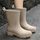 防水防滑胶鞋 新型水靴雨靴女款 时尚 外穿成人女士水鞋 2025新款 雨鞋