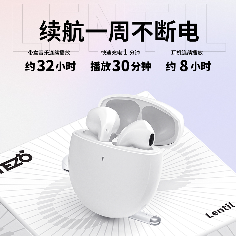 tezo TT29BLnil零豆蓝牙耳机入耳式立体声低延迟无杂音语音通话降
