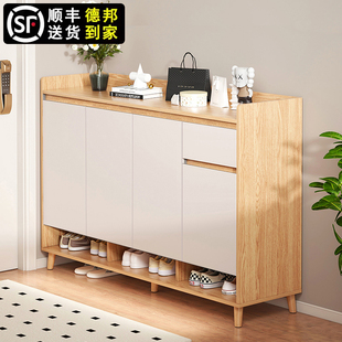 柜家用进门口多层阳台储物柜大容量玄关柜入户收纳简易鞋 实木鞋 架