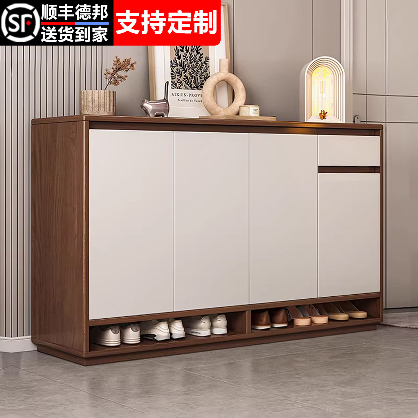 实木鞋柜家用门口玄关柜图片