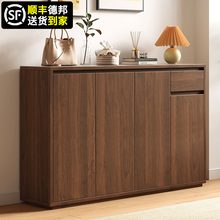 实木鞋柜家用门口2025新款爆款鞋架入户收纳储物柜靠墙一体玄关柜