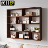 实木酒架墙上壁挂悬挂式 置物架创意装 饰餐厅客厅家用定制红酒柜