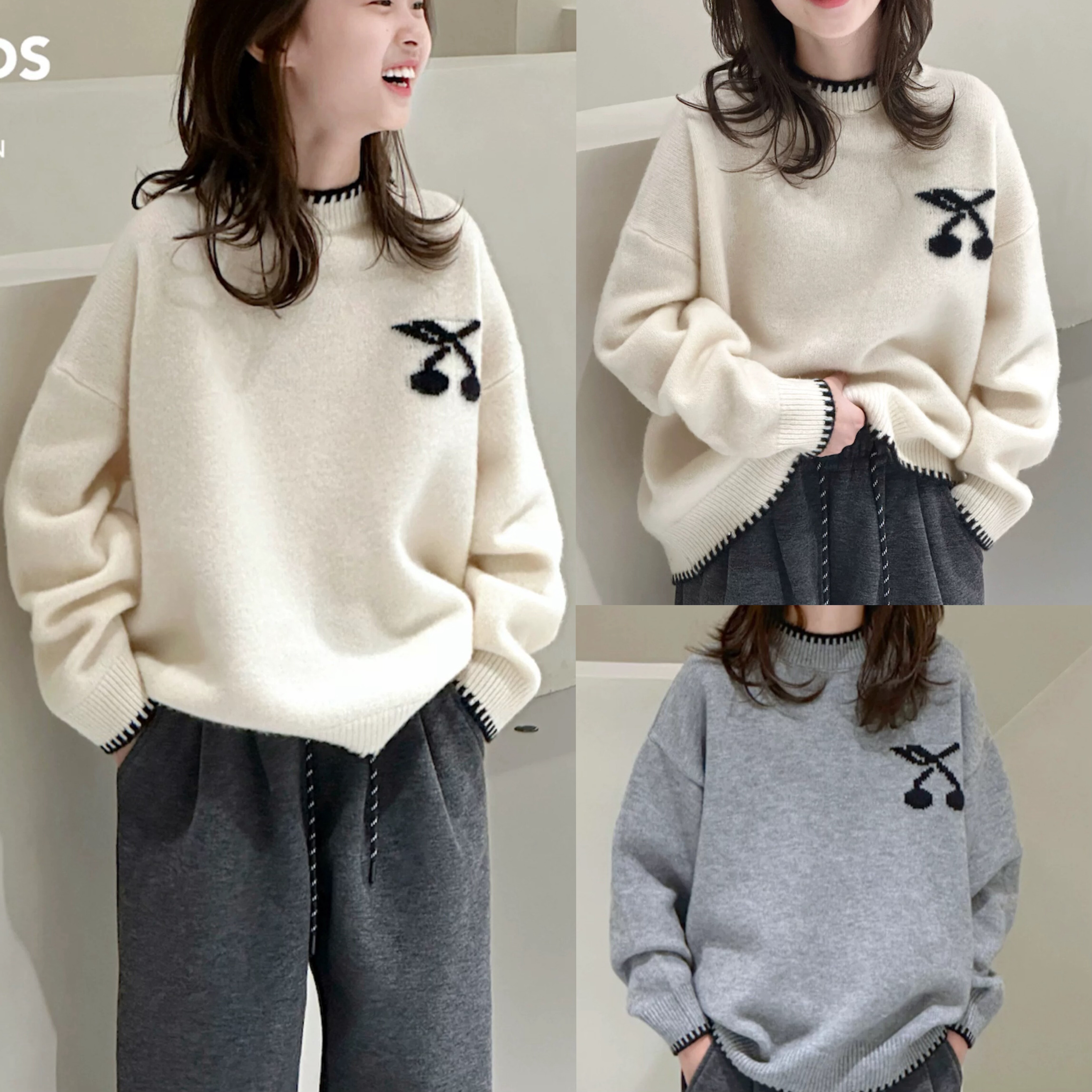 波拉韩国童装男女童毛衣2025新款儿童洋气半高领打底衫针织羊毛衫