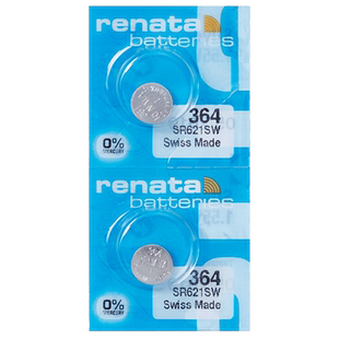Renata瑞士SR621SW手表电池364适用依波EBOHR天王卡西欧飞亚达古尊石英女纽扣电子原装通用ag1型号西铁城雷诺