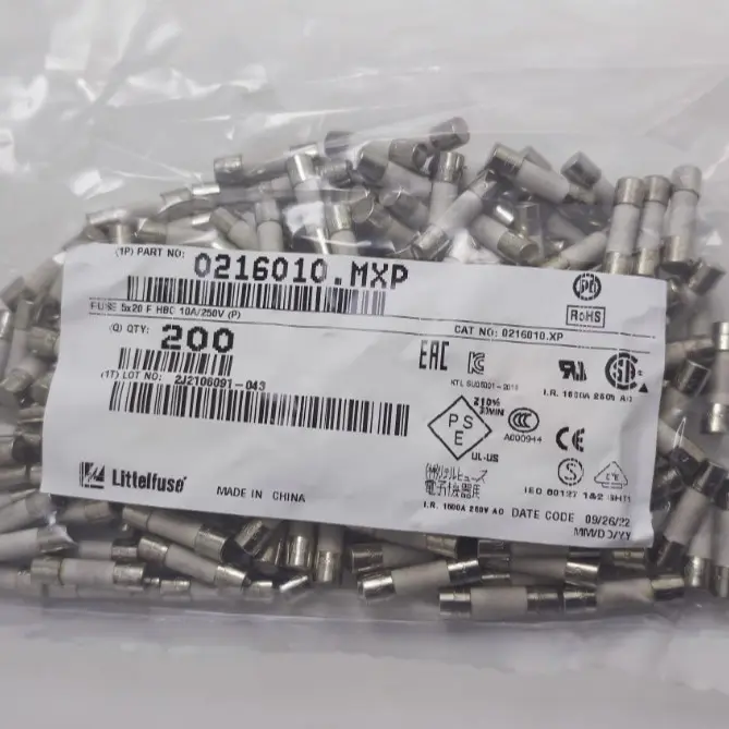 0216010.MXP快熔断陶瓷保险丝管