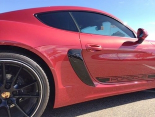 适用于保时捷13-16年碳纤维981 Cayman Boxster GTS GT4侧风口