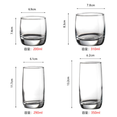 透明简约耐高温玻璃杯