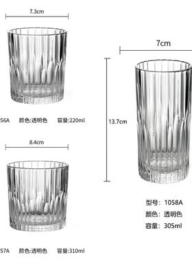 法国进口耐热钢化玻璃杯冰拿铁咖啡杯牛奶饮品杯子威士忌杯洋酒杯