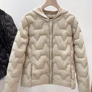 韩国爆款轻薄型短款针织帽薄款服外套 大衣内搭羽绒内胆潮中等