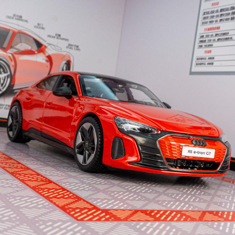 新款 美驰图仿真款RS e-tron GT合金跑车模型汽车摆件收藏男