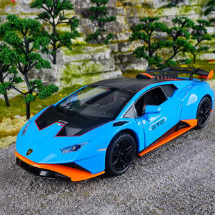 新款金丽方1:24 兰博飓风STO声光车儿童玩具仿真合金汽车模型摆件
