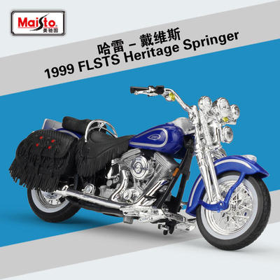 美驰图1:18哈雷FLSTS Heritage Softail Springer仿真摩托车模型