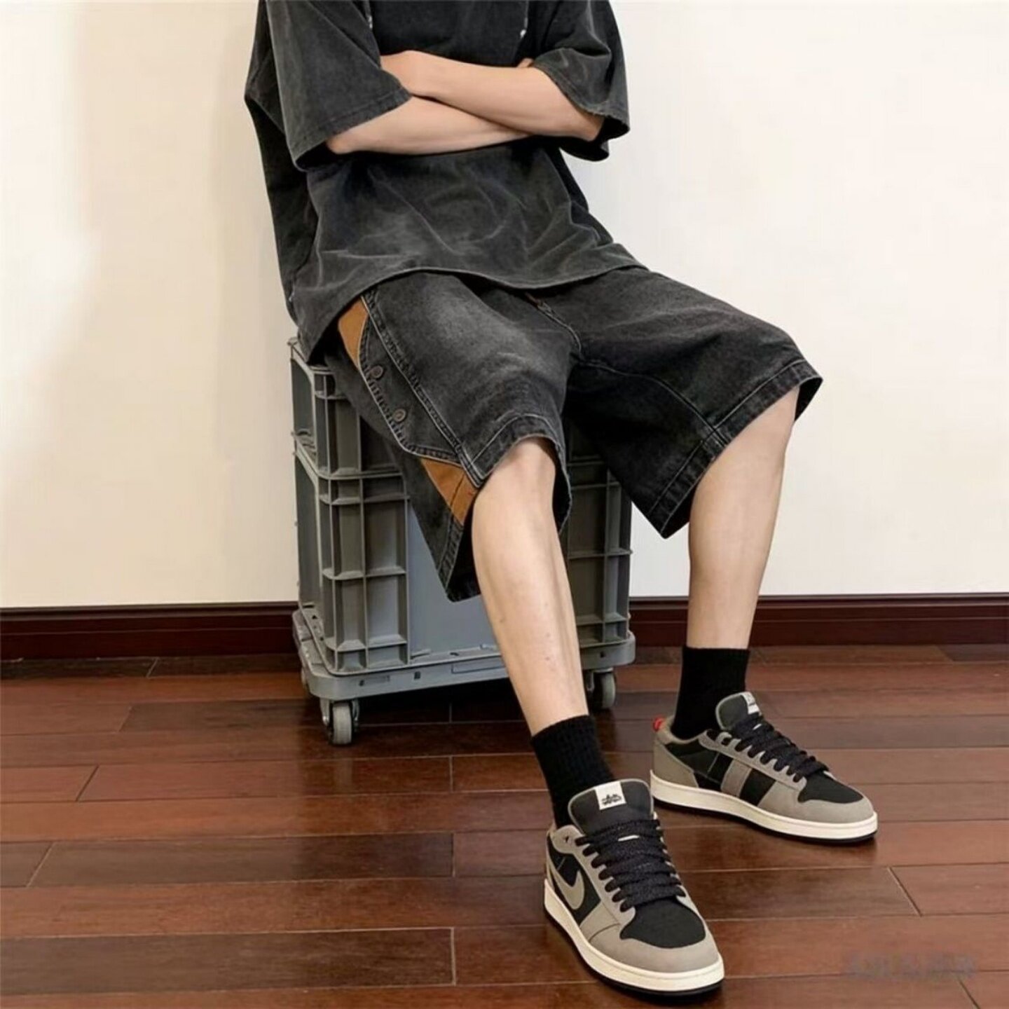 2026新款美式复古水洗牛仔短裤男夏季薄款宽松五分裤潮流休闲裤子