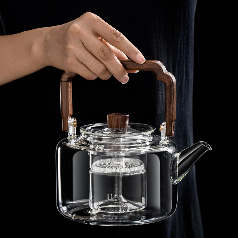 加厚玻璃茶壶大容量蒸煮茶器
