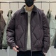 男翻领羽绒服百搭潮流日系时尚 冬季 韩版 菱格纹休闲帅气保暖羽绒衣