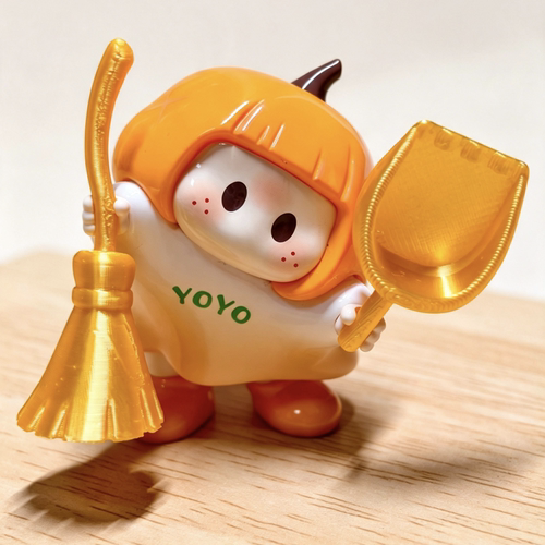 勤劳YOYO酱扫把簸箕雨伞球拍迷你配件3D打印手办摆件装饰拍摄道具
