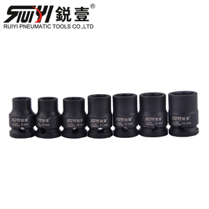 锐壹风炮套筒3/8六角套筒汽车维修套筒重型套筒气动套筒头8-22mm