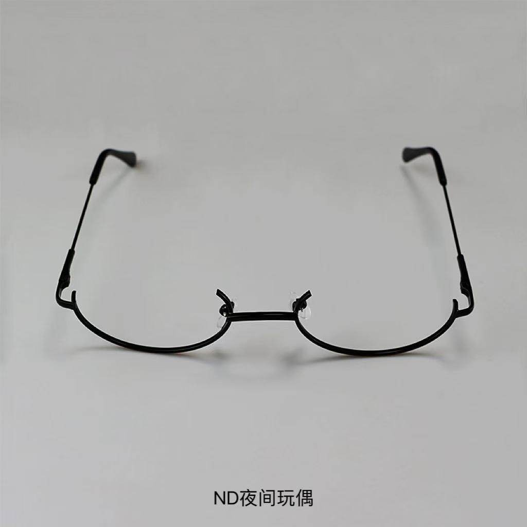 网红半框眼镜框二次元日系无镜片黑色半截下框架御姐女软妹拍照潮