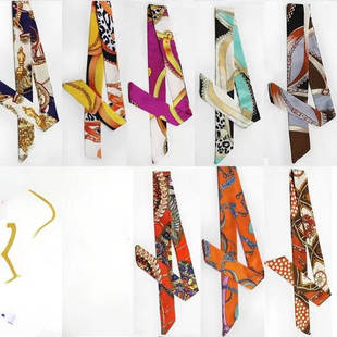 包邮系缠绑链条包包手柄丝巾手提包小丝带配饰包带女士帽带头巾夏