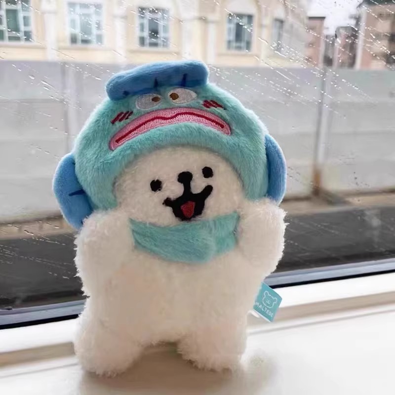 线条小狗周边头套书包挂件毛绒