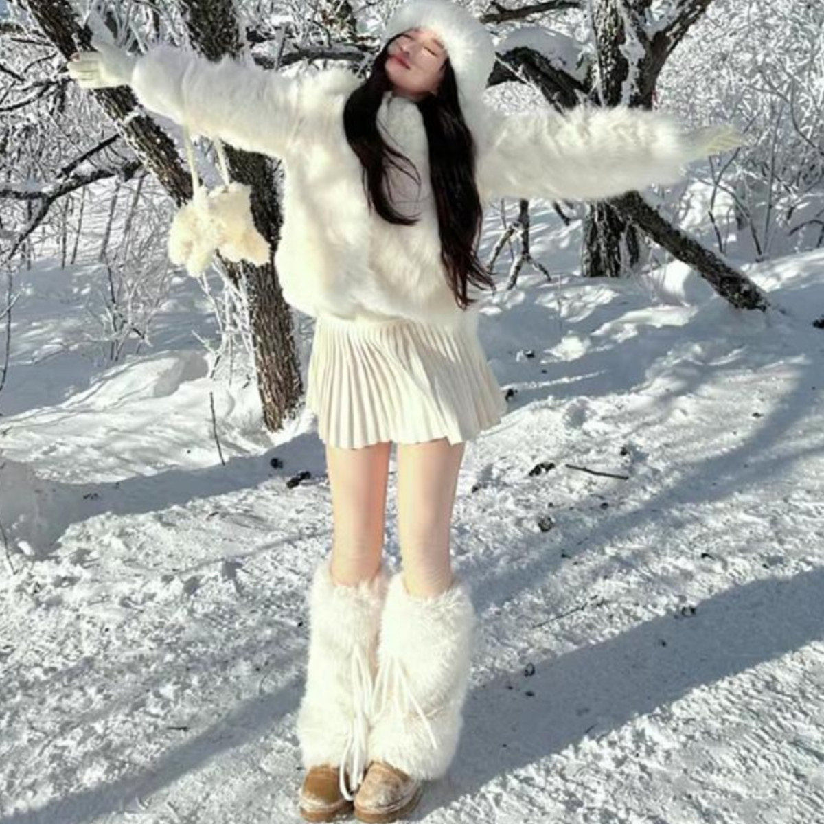 去东北防寒装备毛毛袜套堆堆袜靴套长白山哈尔滨穿搭旅游保暖腿套,服饰配件/皮带/帽子/围巾,防晒腿套,淘宝优惠券,粉丝福利购,淘宝优惠卷