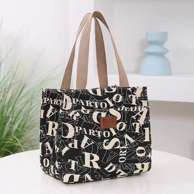 洋气网红时尚帆布手提包上班带饭