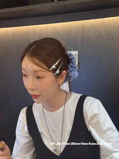 韩国精致银色金属爱心发夹2025新款高级感侧边夹刘海夹子头饰发饰