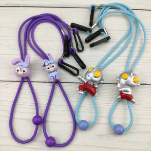 儿童眼镜挂绳防掉男童宝宝挂脖带子女孩卡通硅胶弹力口罩防丢挂绳