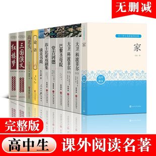 高中生课外书 高老头 三国演义 红楼梦 家 论语 堂吉诃德 巴黎圣母院 莎士比亚 高中名著书籍全11册 大卫科波菲尔 谈美书简