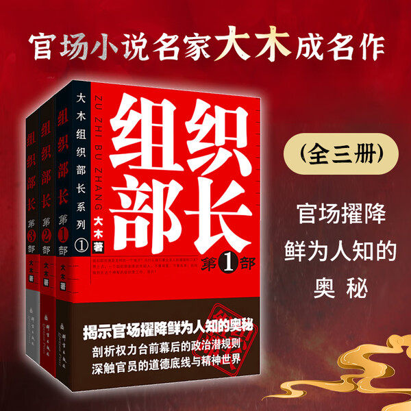 组织部长全套3本 大木著 组织部长D1部系列 官场小说组织部长前传 胜算运途同类小说 何常在 官场笔记