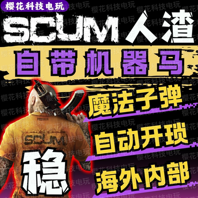 SCUM人渣辅助科技 开锁 魔法子弹 海外稳定 自带机器码 自动发货