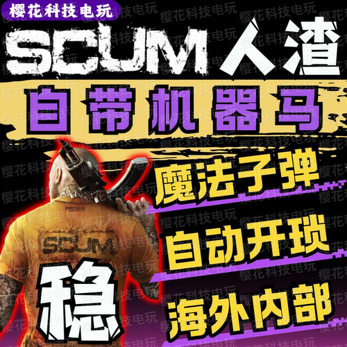 SCUM人渣辅助科技 开锁 魔法子弹 海外稳定 自带机器码 自动发货