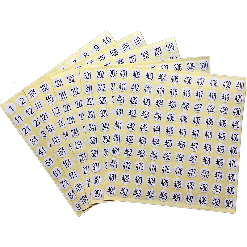 不干胶标签纸数字标贴