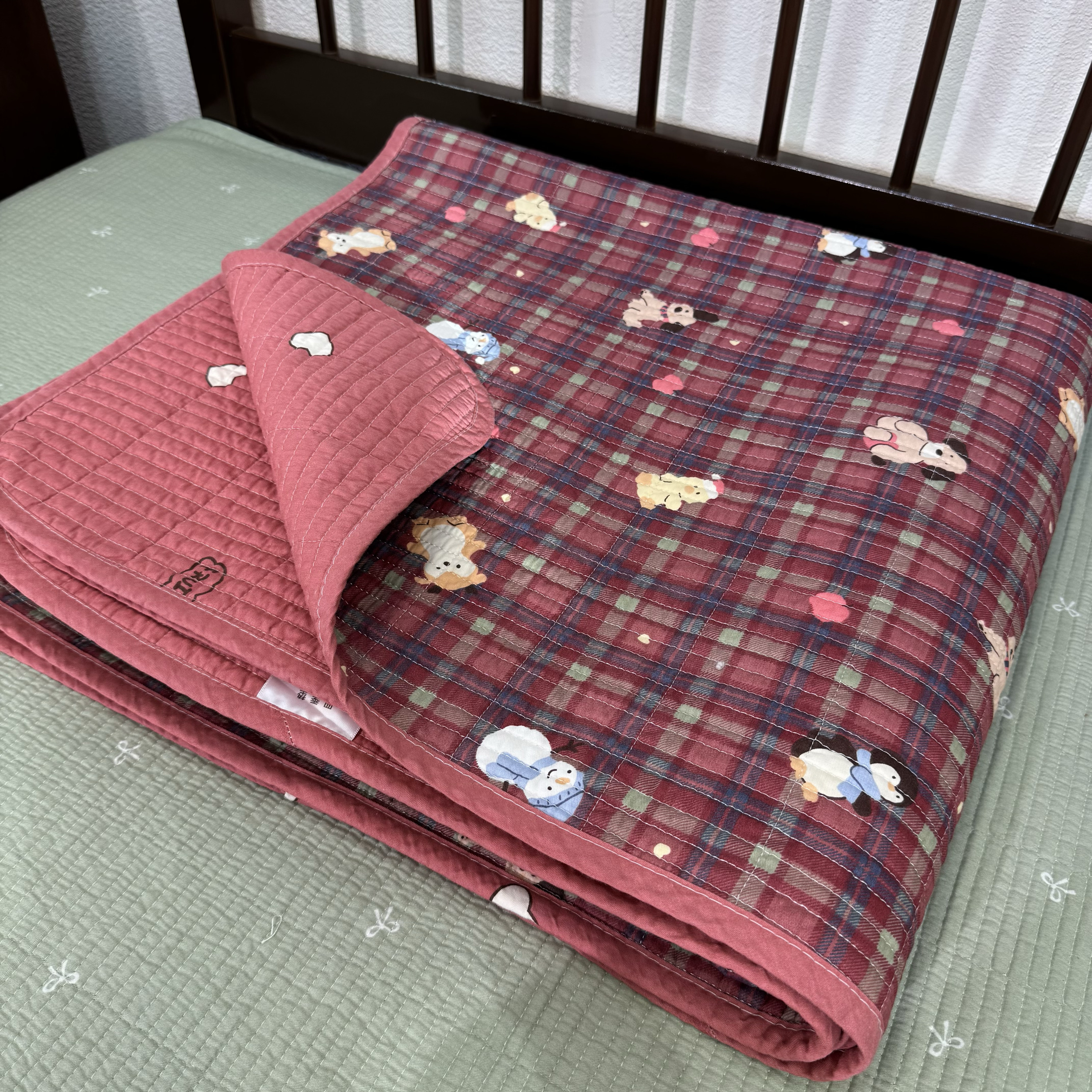 2025新款】高端纯棉床盖双面全棉四季通用a类母婴级防滑绗缝床单