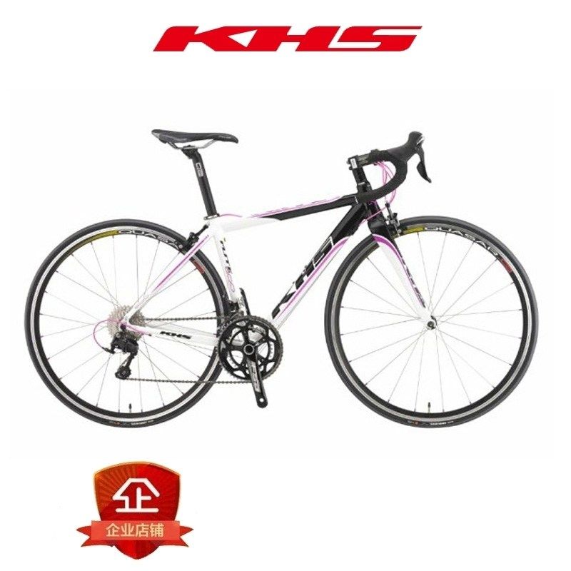 KHS功学社超轻铝车架碳叉弯把竞速公路车22变速 Flite600成人男女