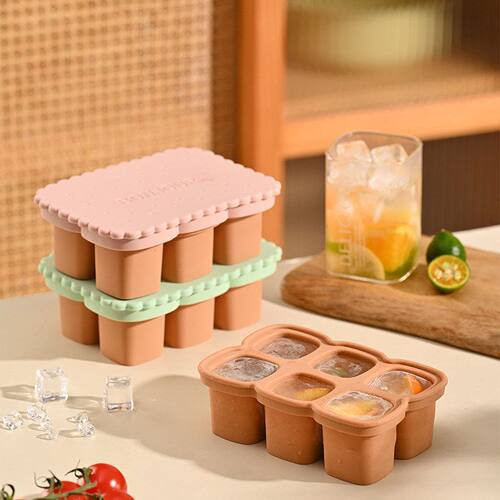 Silicone Ice Baby food mold食品硅胶冰格冰块肉泥分装辅食盒