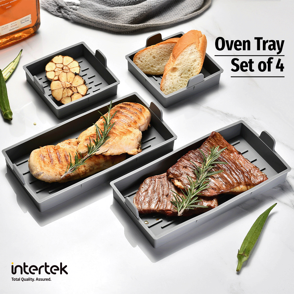 Oven Trays 耐高温硅胶盘不粘烤箱盘空气炸锅烤盘四件套