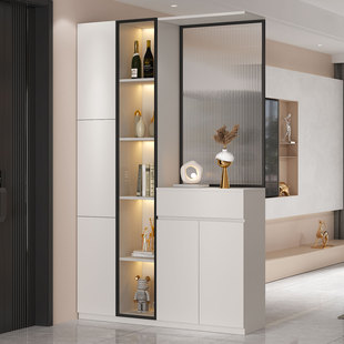 实木入户玄关柜正对门鞋柜客厅门厅柜靠墙一体储物柜木屏风隔断柜