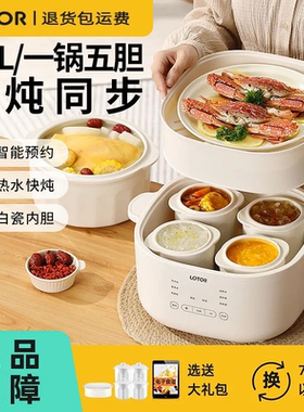 LOTOR D31电炖盅隔水炖家用煲汤汤盅陶瓷蒸盅全自动2025款电炖锅