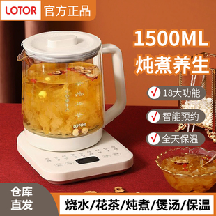 LOTOR小浣熊养生壶家用烧水煮茶器小型炖煮一体全自动纯玻璃煮茶