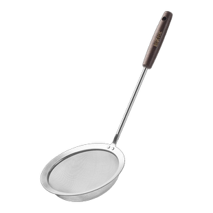 过滤网漏勺不锈钢304家用厨房豆浆过滤网打沫勺木柄浮沫过滤勺子
