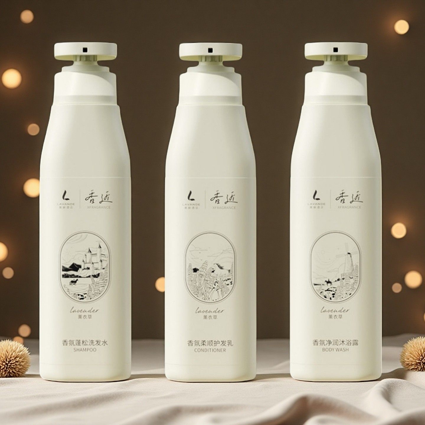丽枫酒店同款香近薰衣草香氛蓬松洗发水净润沐浴露柔顺护发乳素图片